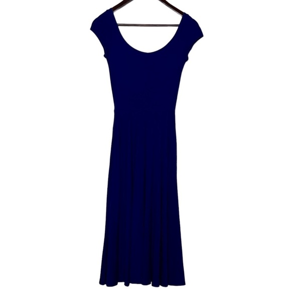 Reformation Scoop Neck Jersey Knit Fit & Flare Midi Dress up - Picture 6 of 6